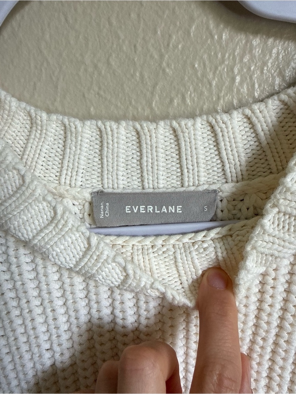 Everlane chunky knit fisherman sweater - Picture 4 of 5